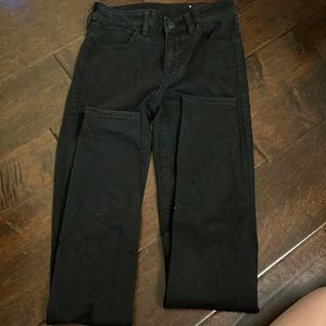 plain black straight leg american eagle jeans